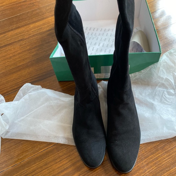 Midas Black Suede over the knee boots size 37 brand new - Picture 3 of 10